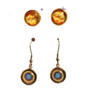 Handmade glass cabochon fashion earrinhs new